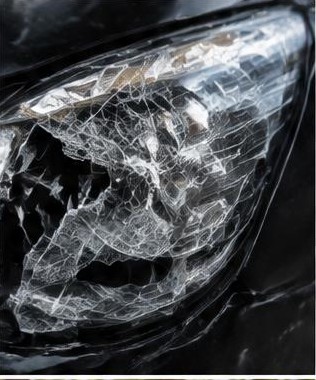 Headlight and Taillight Housing Damage After a Collision